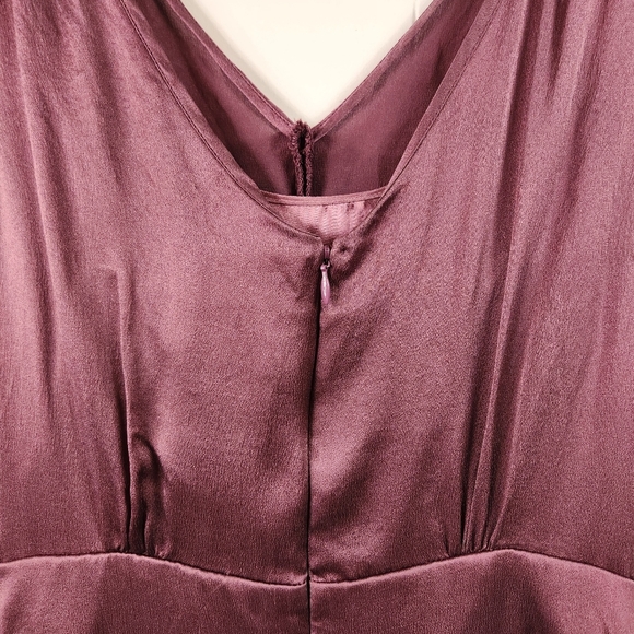 Milly Purple Sleeveless Knee Length Shift Dress Bow 100% Silk Formal Party - Picture 7 of 11